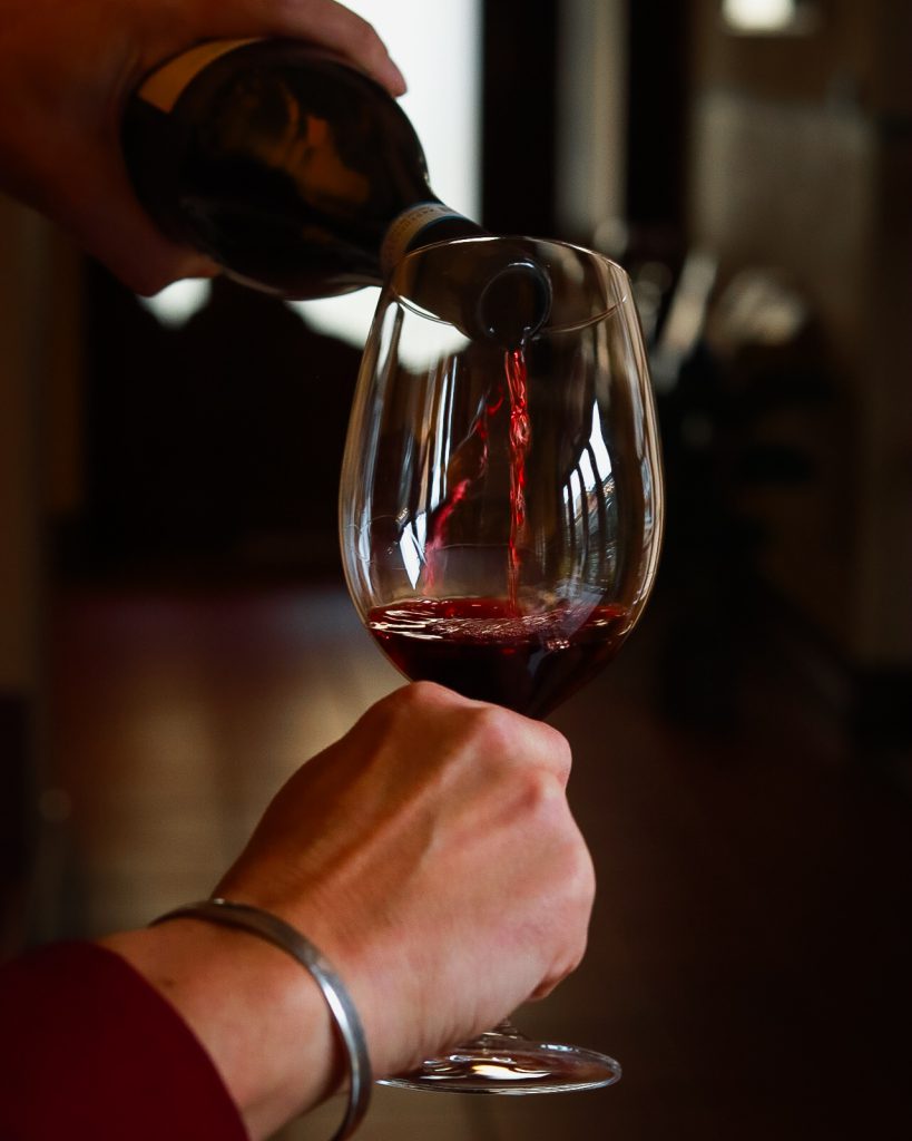 Calice di vino rosso